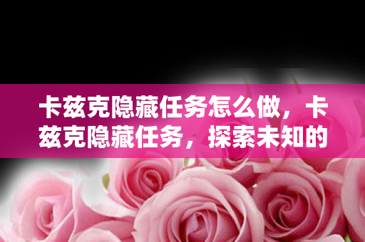 卡兹克隐藏任务怎么做，卡兹克隐藏任务，探索未知的奥秘