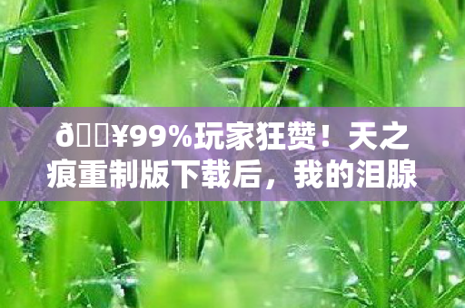 🔥99%玩家狂赞！天之痕重制版下载后，我的泪腺彻底崩了！