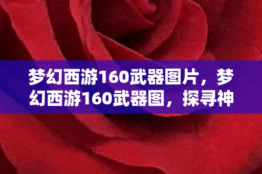 梦幻西游160武器图片，梦幻西游160武器图，探寻神器背后的故事