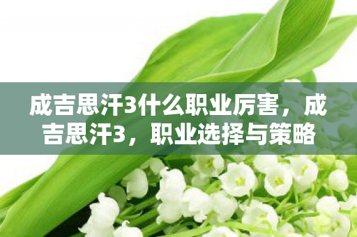 成吉思汗3什么职业厉害,成吉思汗3,职业选择与策略指南 成吉思汗3什么职业厉害,成吉思汗3,职业选择与策略指南