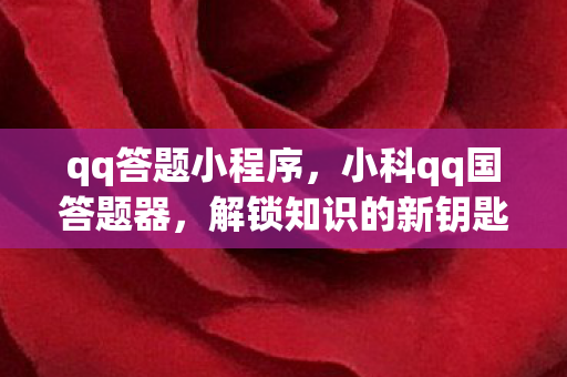 qq答题小程序,小科qq国答题器,解锁知识的新钥匙 qq答题小程序,小科qq国答题器,解锁知识的新钥匙