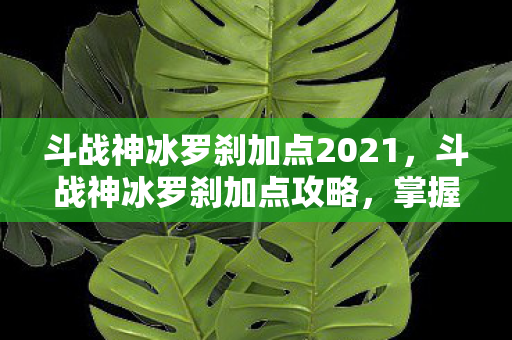 斗战神冰罗刹加点2021，斗战神冰罗刹加点攻略，掌握核心技能，轻松提升战力