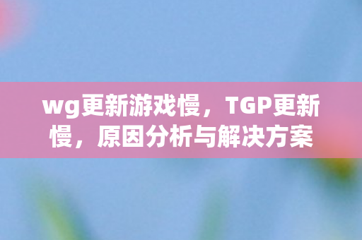 wg更新游戏慢，TGP更新慢，原因分析与解决方案