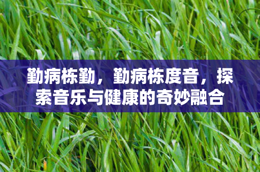 勤病栋勤,勤病栋度音,探索音乐与健康的奇妙融合 勤病栋勤,勤病栋度音,探索音乐与健康的奇妙融合