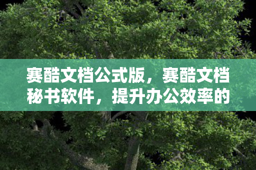 赛酷文档公式版,赛酷文档秘书软件,提升办公效率的智能助手 赛酷文档公式版,赛酷文档秘书软件,提升办公效率的智能助手