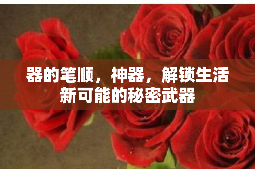 器的笔顺，神器，解锁生活新可能的秘密武器