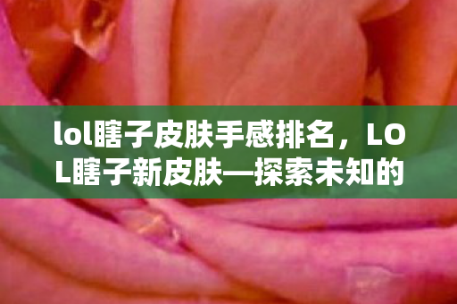 lol瞎子皮肤手感排名，LOL瞎子新皮肤—探索未知的神秘力量