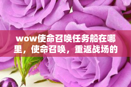 wow使命召唤任务船在哪里,使命召唤,重返战场的震撼体验 wow使命召唤任务船在哪里,使命召唤,重返战场的震撼体验