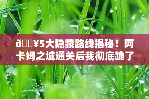 🔥5大隐藏路线揭秘!阿卡姆之城通关后我彻底跪了… 🔥5大隐藏路线揭秘!阿卡姆之城通关后我彻底跪了…