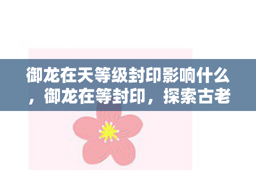 御龙在天等级封印影响什么，御龙在等封印，探索古老传说中的神秘力量