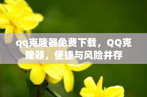 qq克隆器免费下载，QQ克隆器，便捷与风险并存