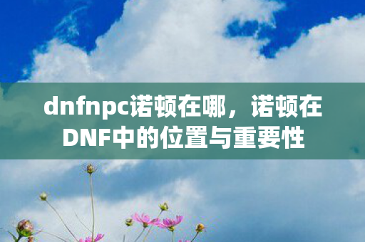 dnfnpc诺顿在哪,诺顿在DNF中的位置与重要性 dnfnpc诺顿在哪,诺顿在DNF中的位置与重要性
