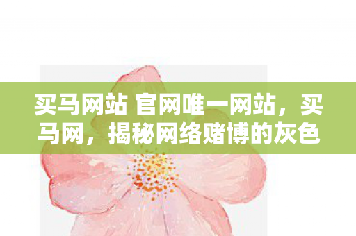 买马网站 官网唯一网站,买马网,揭秘网络赌博的灰色地带 买马网站 官网唯一网站,买马网,揭秘网络赌博的灰色地带