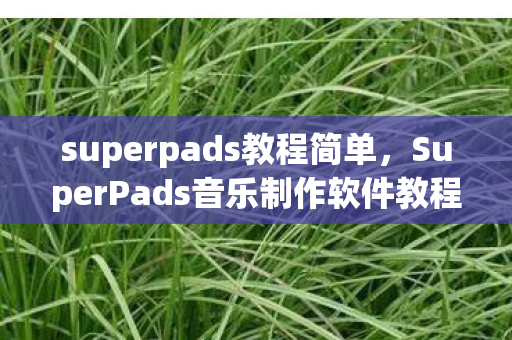 superpads教程简单，SuperPads音乐制作软件教程—从入门到精通