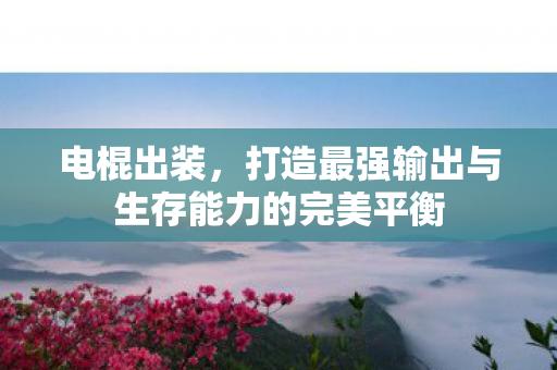 电棍出装,打造最强输出与生存能力的完美平衡 电棍出装,打造最强输出与生存能力的完美平衡