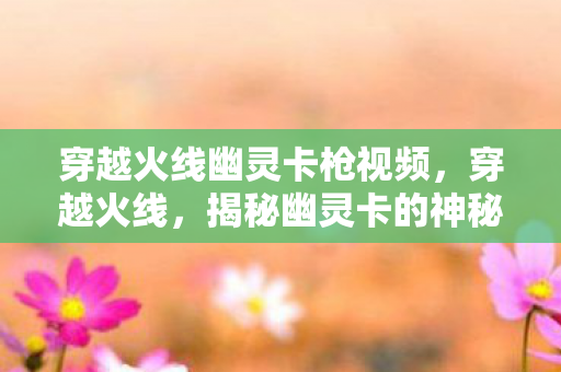 穿越火线幽灵卡枪视频,穿越火线,揭秘幽灵卡的神秘魅力 穿越火线幽灵卡枪视频,穿越火线,揭秘幽灵卡的神秘魅力