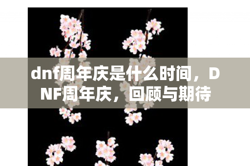 dnf周年庆是什么时间，DNF周年庆，回顾与期待
