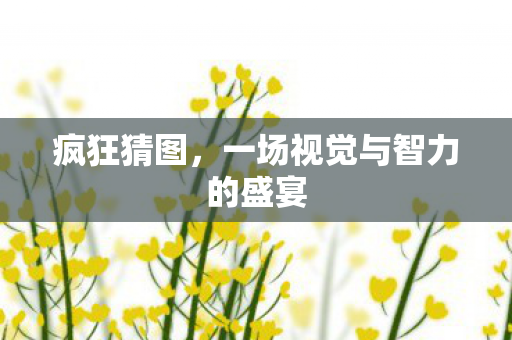 疯狂猜图,一场视觉与智力的盛宴 疯狂猜图,一场视觉与智力的盛宴