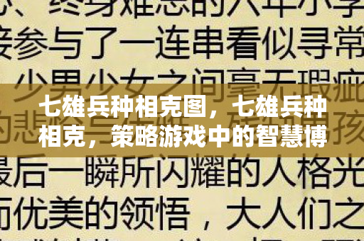 七雄兵种相克图，七雄兵种相克，策略游戏中的智慧博弈