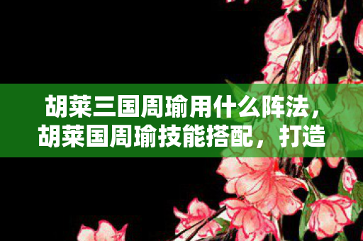 胡莱三国周瑜用什么阵法，胡莱国周瑜技能搭配，打造最强智将的攻略