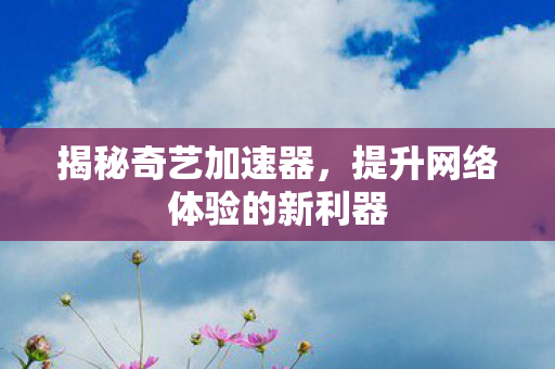 揭秘奇艺加速器,提升网络体验的新利器 揭秘奇艺加速器,提升网络体验的新利器