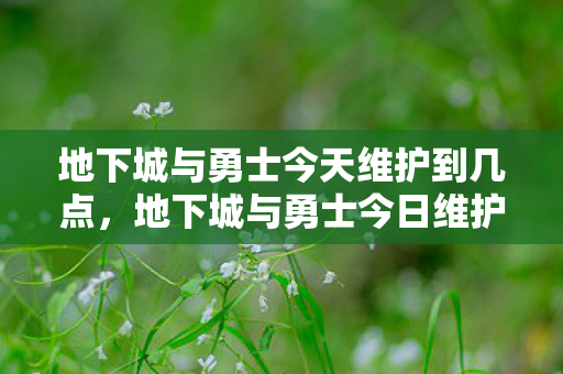 地下城与勇士今天维护到几点,地下城与勇士今日维护时间详解 地下城与勇士今天维护到几点,地下城与勇士今日维护时间详解
