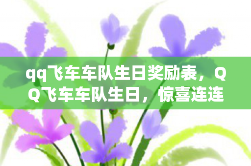 qq飞车车队生日奖励表图片