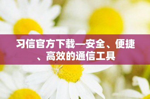 习信官方下载—安全、便捷、高效的通信工具