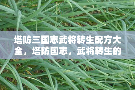 塔防三国志武将转生配方大全图片