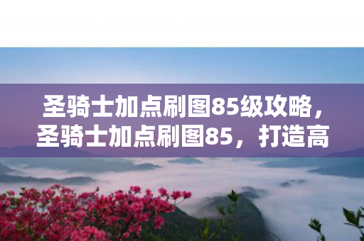 圣骑士加点刷图85级攻略,圣骑士加点刷图85,打造高效战斗力的关键 圣骑士加点刷图85级攻略,圣骑士加点刷图85,打造高效战斗力的关键