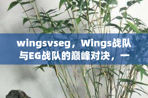 wingsvseg，Wings战队与EG战队的巅峰对决，一场电竞盛宴的剖析