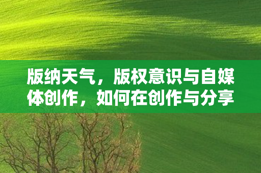 版纳天气,版权意识与自媒体创作,如何在创作与分享中尊重原创 版纳天气,版权意识与自媒体创作,如何在创作与分享中尊重原创