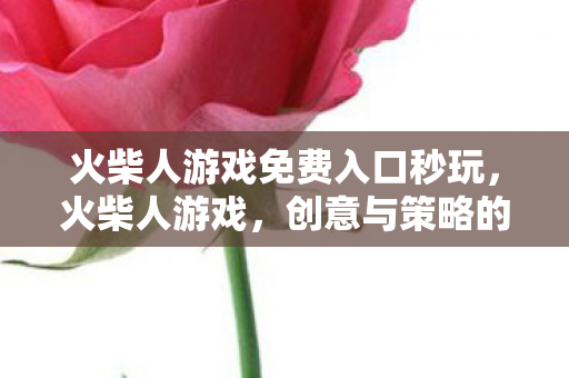 火柴人游戏免费入口秒玩,火柴人游戏,创意与策略的完美融合 火柴人游戏免费入口秒玩,火柴人游戏,创意与策略的完美融合