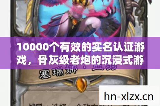10000个有效的实名认证游戏,骨灰级老炮的沉浸式游戏传奇 10000个有效的实名认证游戏,骨灰级老炮的沉浸式游戏传奇