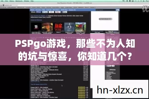 PSPgo游戏,那些不为人知的坑与惊喜,你知道几个? PSPgo游戏,那些不为人知的坑与惊喜,你知道几个?
