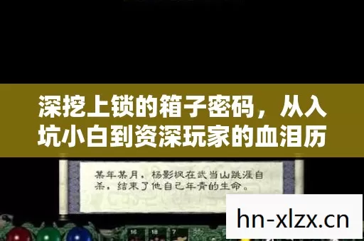 深挖上锁的箱子密码,从入坑小白到资深玩家的血泪历程 深挖上锁的箱子密码,从入坑小白到资深玩家的血泪历程