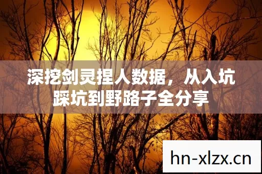 深挖剑灵捏人数据,从入坑踩坑到野路子全分享 深挖剑灵捏人数据,从入坑踩坑到野路子全分享