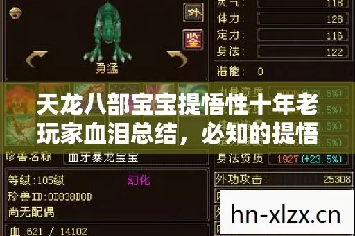 天龙八部宝宝提悟性十年老玩家血泪总结,必知的提悟技巧与避坑指南 天龙八部宝宝提悟性十年老玩家血泪总结,必知的提悟技巧与避坑指南
