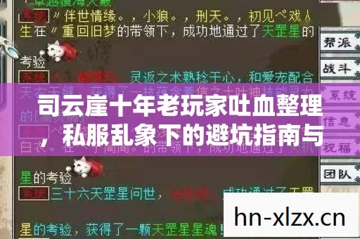 司云崖十年老玩家吐血整理,私服乱象下的避坑指南与玩法心得 司云崖十年老玩家吐血整理,私服乱象下的避坑指南与玩法心得