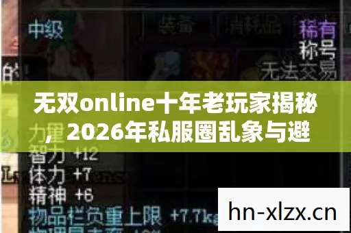 无双online十年老玩家揭秘,2026年私服圈乱象与避坑指南 无双online十年老玩家揭秘,2026年私服圈乱象与避坑指南