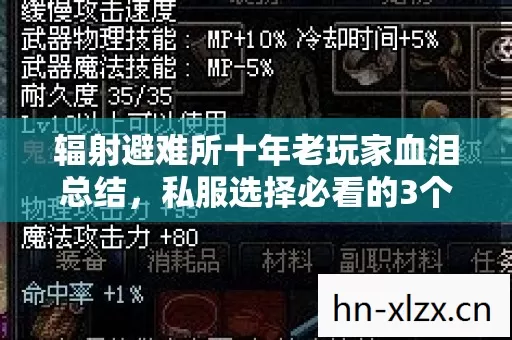 辐射避难所十年老玩家血泪总结图片