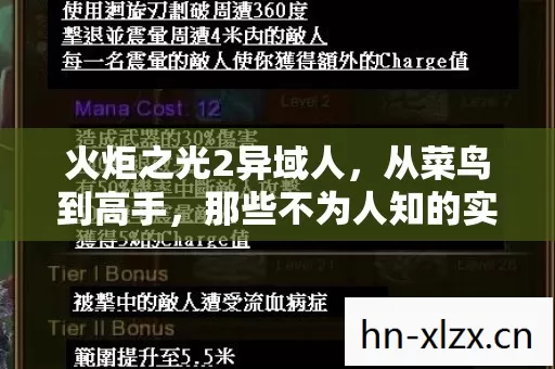 火炬之光2异域人,从菜鸟到高手,那些不为人知的实战秘籍大公开! 火炬之光2异域人,从菜鸟到高手,那些不为人知的实战秘籍大公开!