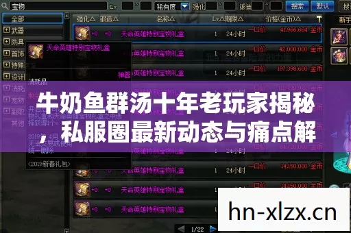 牛奶鱼群汤十年老玩家揭秘,私服圈最新动态与痛点解决方案 牛奶鱼群汤十年老玩家揭秘,私服圈最新动态与痛点解决方案