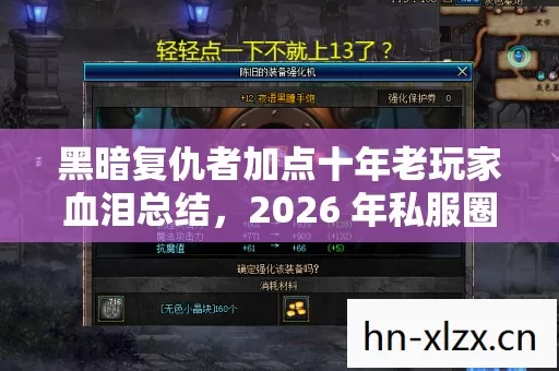 黑暗复仇者加点十年老玩家血泪总结图片