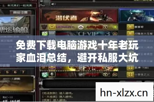 免费下载电脑游戏十年老玩家血泪总结图片