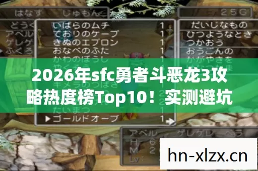 2026年sfc勇者斗恶龙3攻略热度榜Top10图片