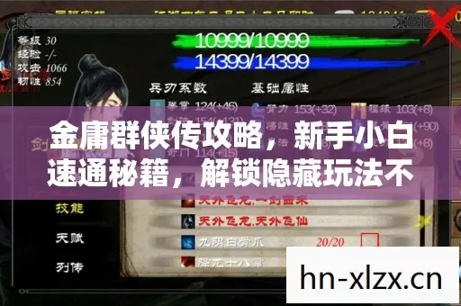 金庸群侠传攻略,新手小白速通秘籍,解锁隐藏玩法不迷路! 金庸群侠传攻略,新手小白速通秘籍,解锁隐藏玩法不迷路!