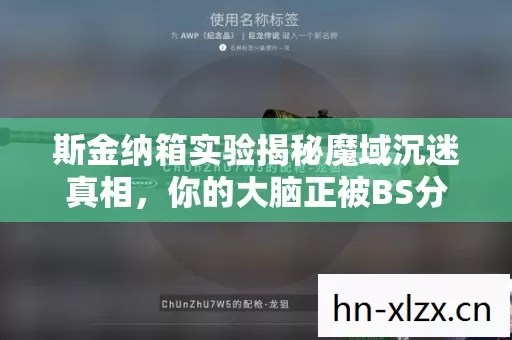 斯金纳箱实验揭秘魔域沉迷真相,你的大脑正被BS分布图细思极恐地操控 斯金纳箱实验揭秘魔域沉迷真相,你的大脑正被BS分布图细思极恐地操控