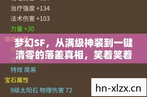 梦幻SF,从满级神装到一键清零的落差真相,笑着笑着哭了才懂我们放不下 梦幻SF,从满级神装到一键清零的落差真相,笑着笑着哭了才懂我们放不下