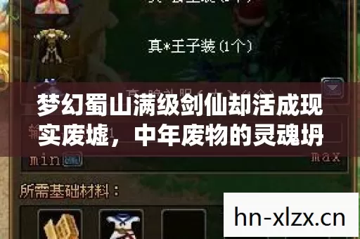 梦幻蜀山满级剑仙却活成现实废墟,中年废物的灵魂坍塌与自我窒息 梦幻蜀山满级剑仙却活成现实废墟,中年废物的灵魂坍塌与自我窒息